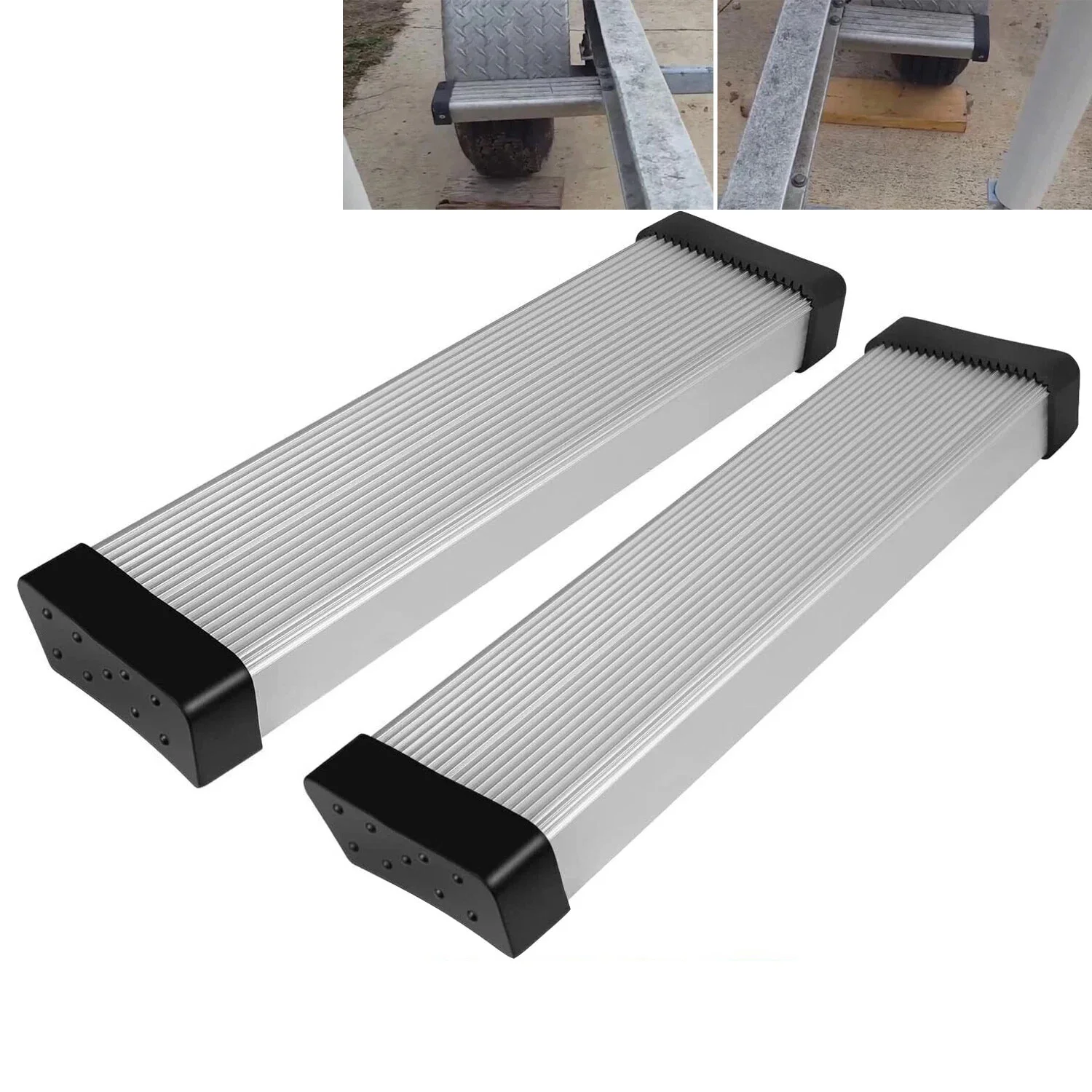 

Aluminum Boat Trailer Fender Mounts, Square Fender Mount Step, Pad Boat Pedal for Boat Trailer, Stainless and Durable (2-Pack)