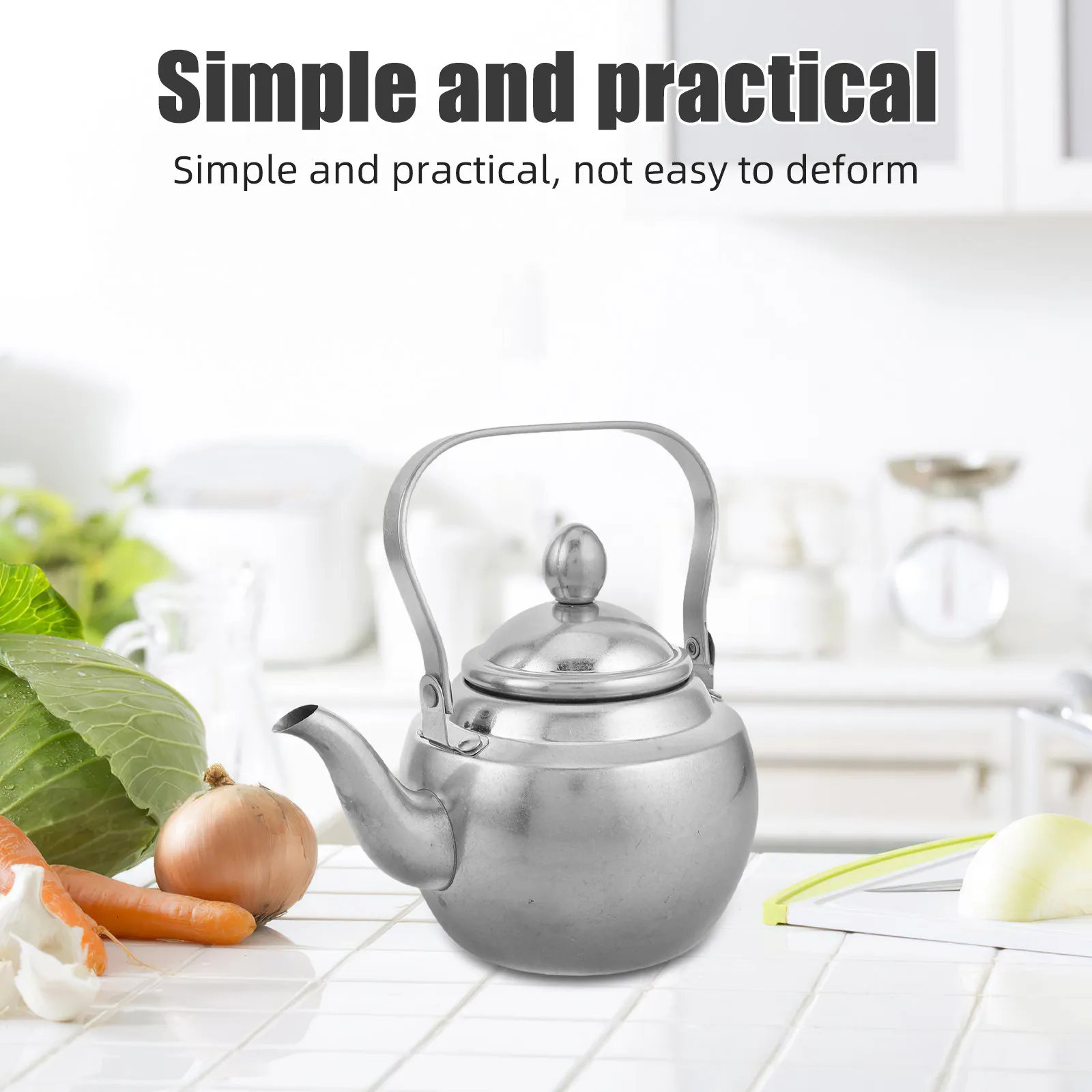 Kettle Coffee Pot Metal Teapot Hot Water Heater Boiling Afternoon Bouilloire Vintage Loose Leaf Steeper Brewing For Home Kitchen