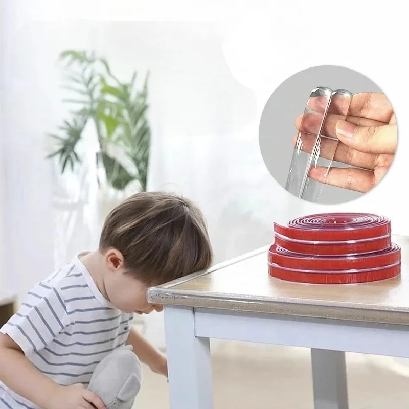 

3 м самоклеящийся детский противоударный мягкий бампер для безопасности детей, прозрачный ПВХ, защита края стола, защитная полоса