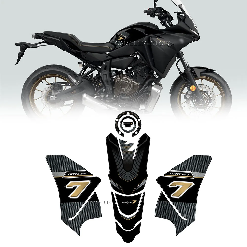 

Motorcycle Sticker Set - New 3D Epoxy Resin Waterproof Motorcycle Fuel Tank Floor Protection Sticker for Tracer 7 GT 2024