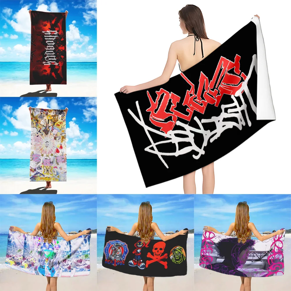 

333 B-Bladee Beach Towel Microfiber Sand Free Quick Dry Soft Sandproof Pool Towels Gift for Women Travel Gym Shower Camping