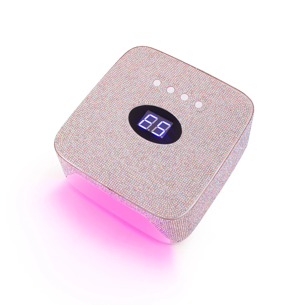 

Intelligent Induction 48W Cordless UV LED Nail Lamp Machine High Quality Sparkle Rhinestones Diamond Gel Nail Lamp