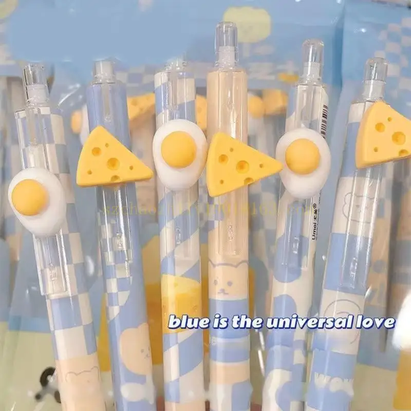 6 шт. нейтральные ручки с морской солью и сыром, выдвижные гелевые ручки, ручки 0,5 мм, школьные принадлежности для написания журналов