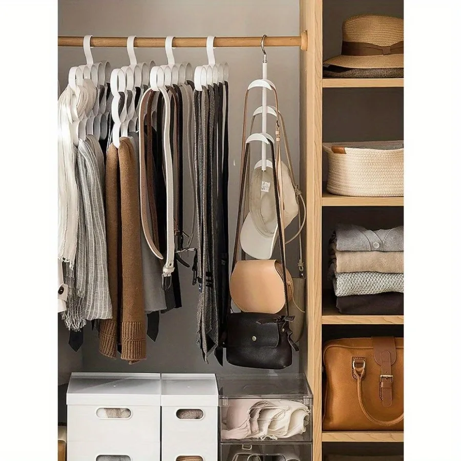 

1pc Belts Hanger With Multi-layer, Multi-functional Clothes Hanger For Ties, Belts, Household Organizer For Bathroom, Bedroom,