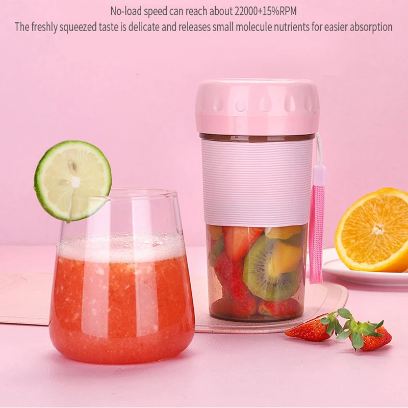 300ML USB แบบพกพา Juicer Mini ครัวเรือนผสมอาหารเครื่องปั่นเครื่องคั้นน้ำเครื่อง Home ถ้วยน้ำใหม่