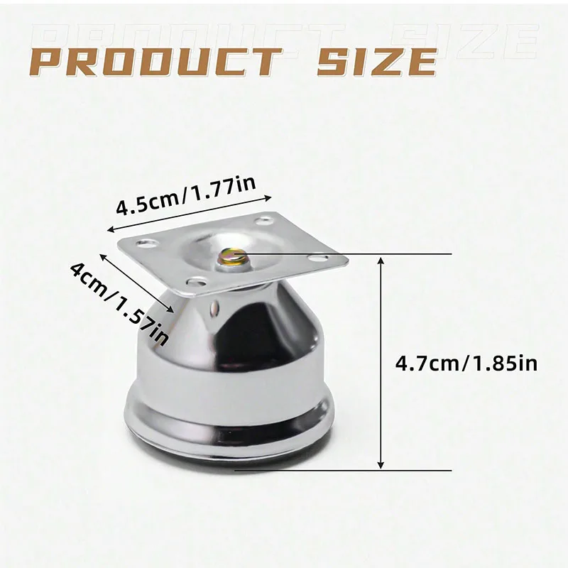4pcs Sanded Metal Furniture Legs - Durable replacements for sofas, cabinets and DIY projects, easy to install, modern design.