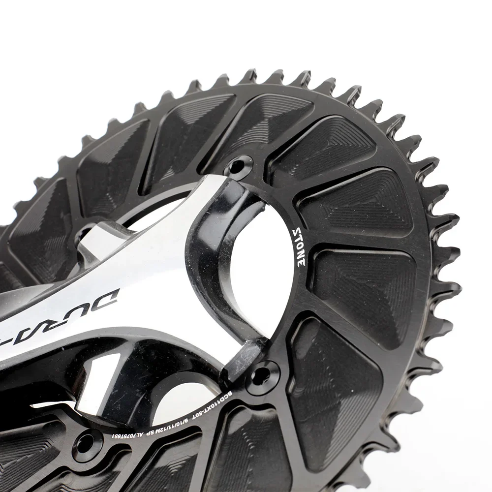 Stone Road Bike Single Oval Chainring BCD 110mm Chainring 4 Arms for 105 FC 5800 6800 Ultegra 4700 Tigra 9000 Chainwheel