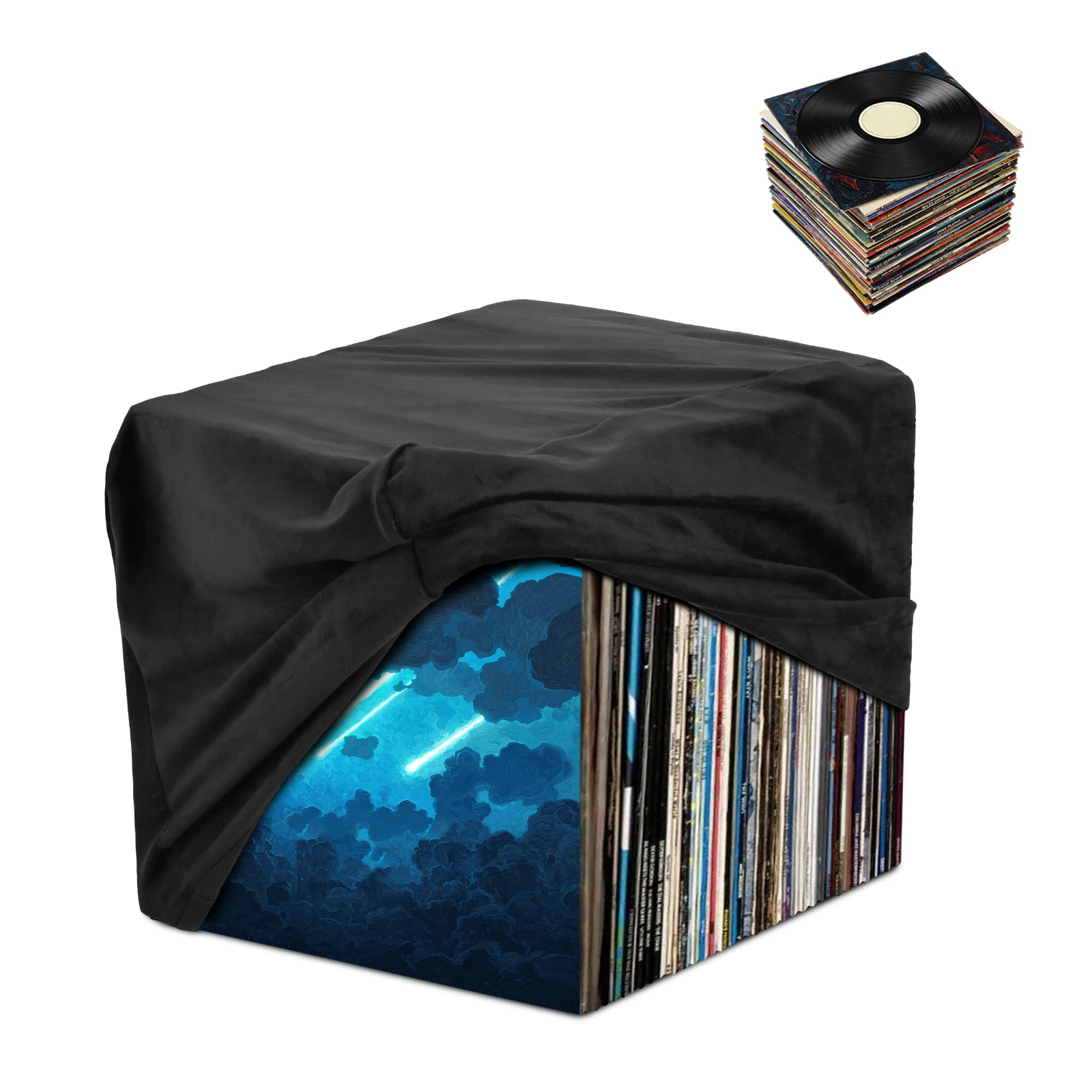For Vertical 12inch Records Dust Cover Vinyl Record Dust Sleeve Short Pile Plush Protector for Home Vinyl Record Protect