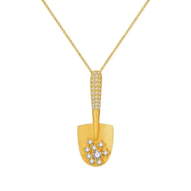 A52E Beautiful Shovel Necklace Enhancing Your Styles Jewelry Accessory Daily Use