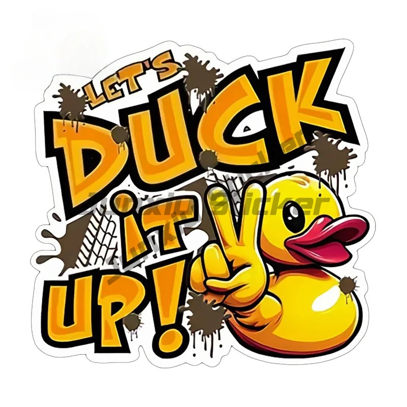 

Lovely Duck Amusing Car Stickers Creative Waterproof Decals Personal Car Windshield Scratch-Proof