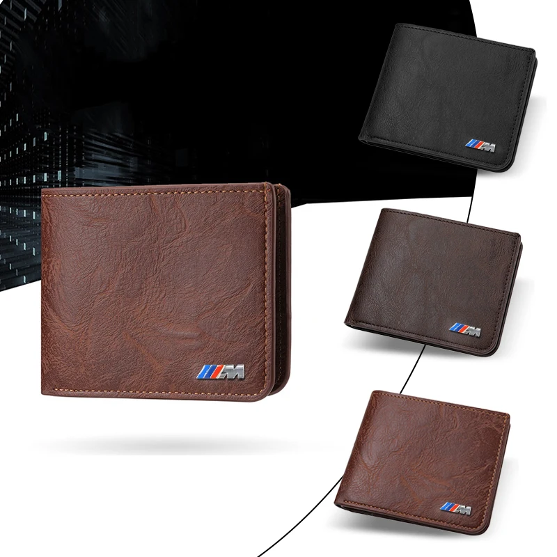 For BMW M M3 E46 E36 E30 E92 E87 E34 F10 E90 F30 E60 Luxury Car Emblem Metal Logo Leather Wallet Car Credit Card Holder sticker - view 3