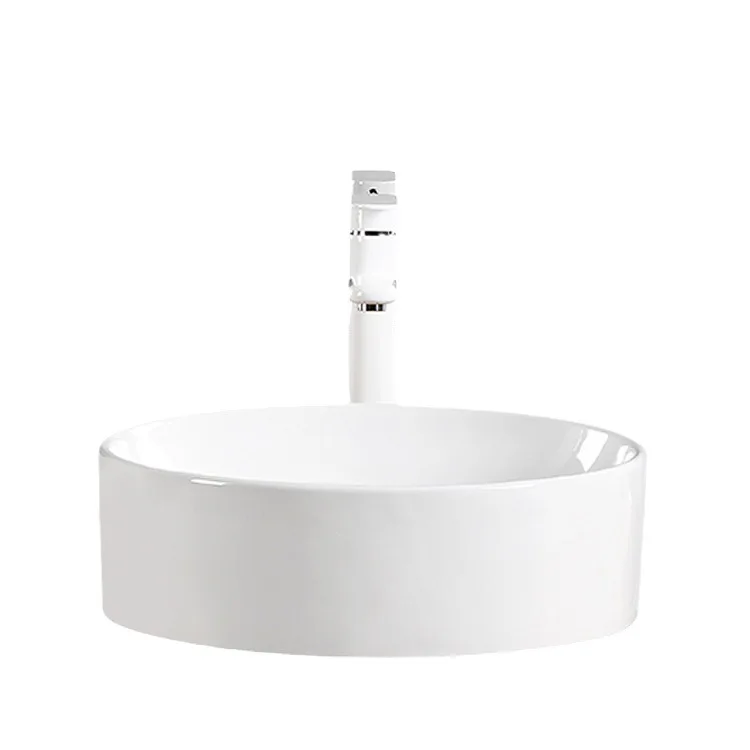 

Premium Round white ceramic table basin Round shop art basin Ceramic table Washbasin