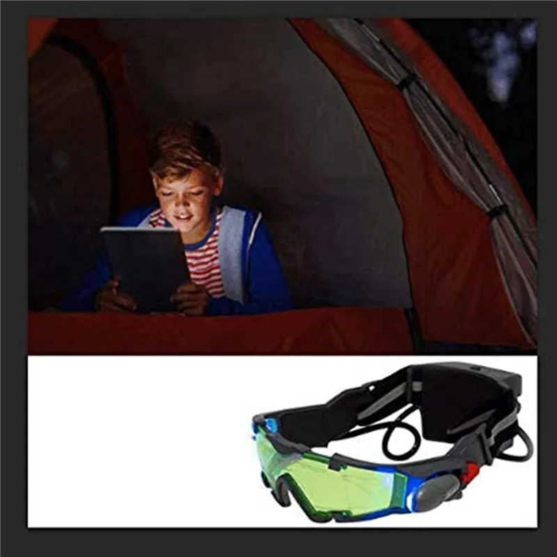 2X Night Vision Goggles Adjustable Kids LED Night Goggles For Racing Bicycling Hunting To Protect Eyes Children Gift