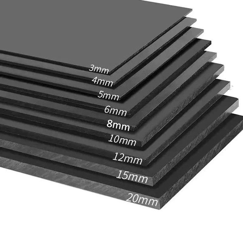 Food Grade PP Plastic Sheets Plate Wear Resistant Black Polypropylene Board Thickness 3mm-20mm/100x100 200x200 250x250 300x300