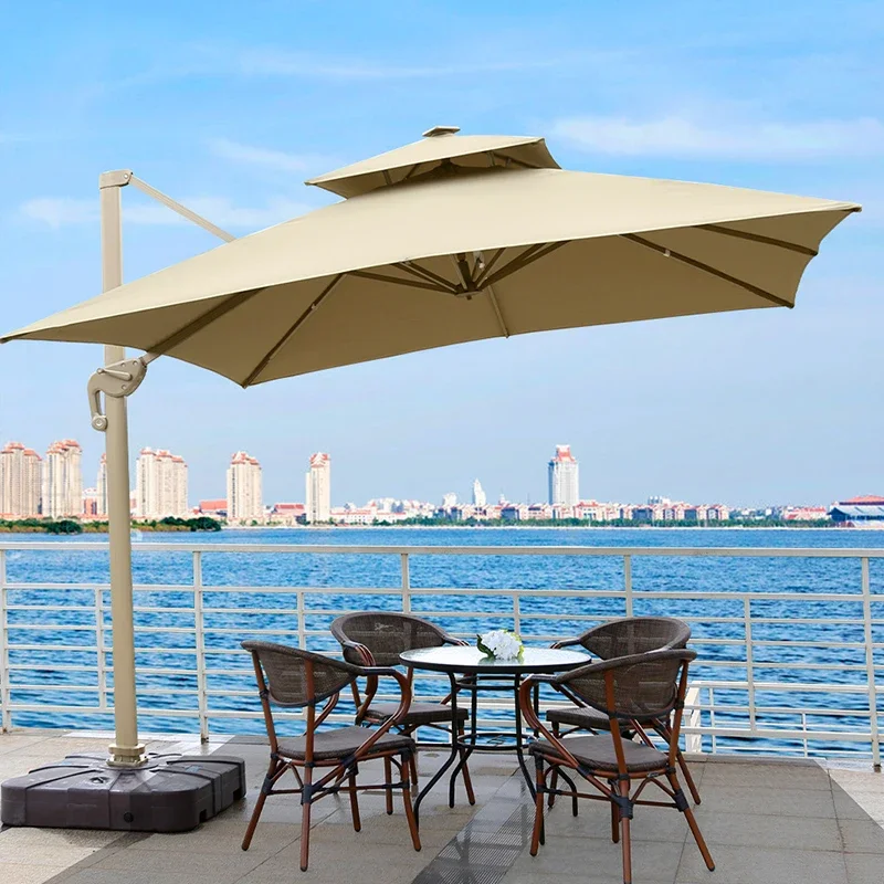 New  3x3m Outdoor Square Aluminum Center Pole Parasol Custom Print Market Parasol Umbrella For Restaurant Use Beach Garden