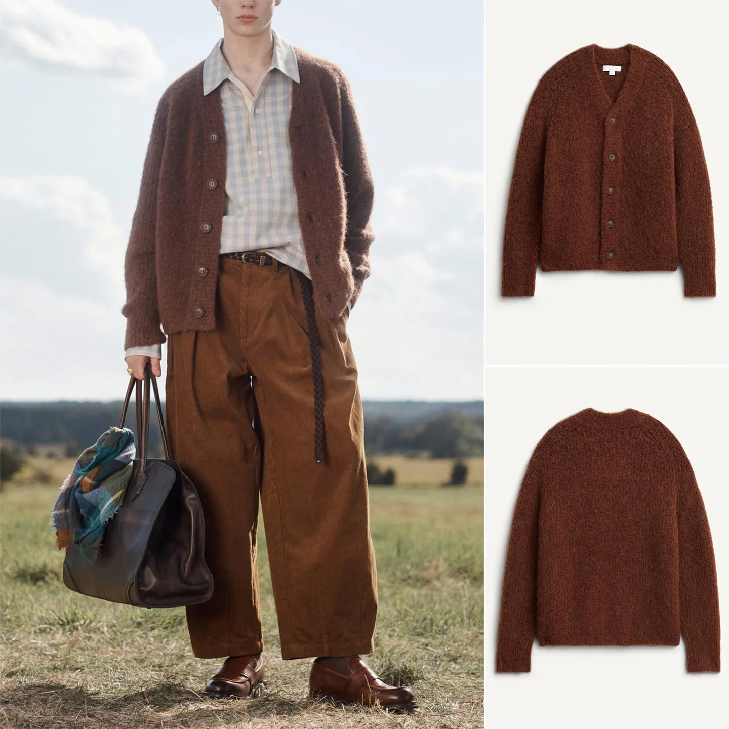 

Loose Fit V-Ne Long Sve Knitted Open Cardigan Men's Autumn Winter New Arrival Casual Sle Polyester Fiber Breathable