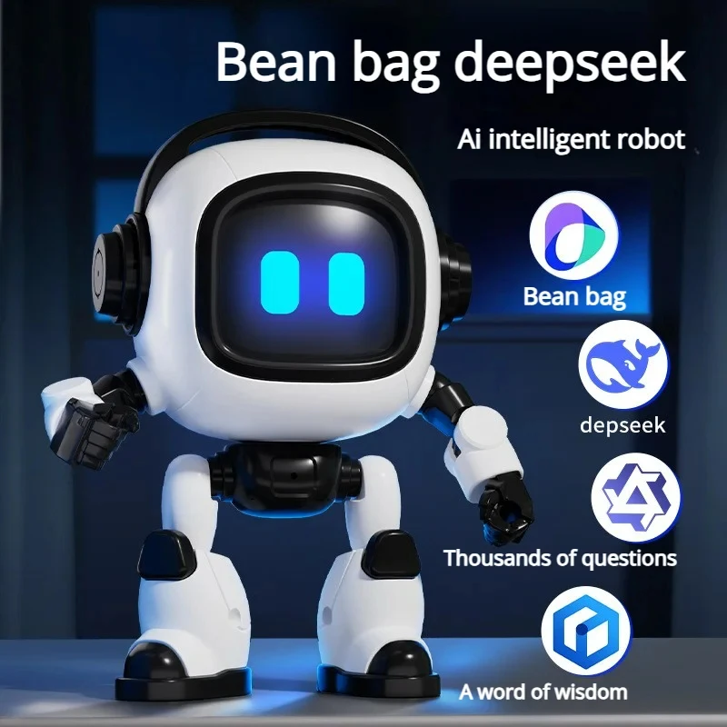 2026New AI Interactive Desk Robot with Voice Recognition Feature Talking Companion, Learning Games, Educational Toy for Kids