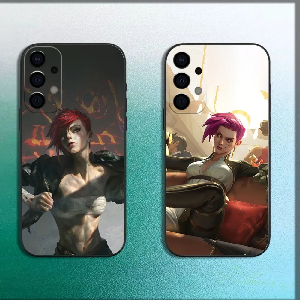 

L-LOL Arcane VI JINX Phone Case For Samsung Galaxy A13,A21s,A22,A31,A32,A52,A53,A71,A80,A91 Soft Black Cover