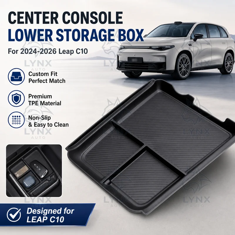 For 2024-2026 Leap C10 Center Console Lower Storage Box Car Organizer Accessories Interior Modification Supplies