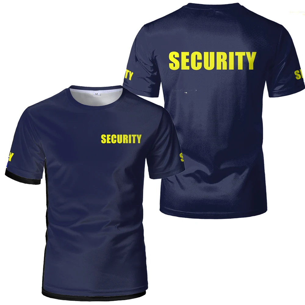 Security Uniform, Classic Security Bodyguard Professional Work Clothes, Light Breathable T-shirt, Procurement, Oversized Tops