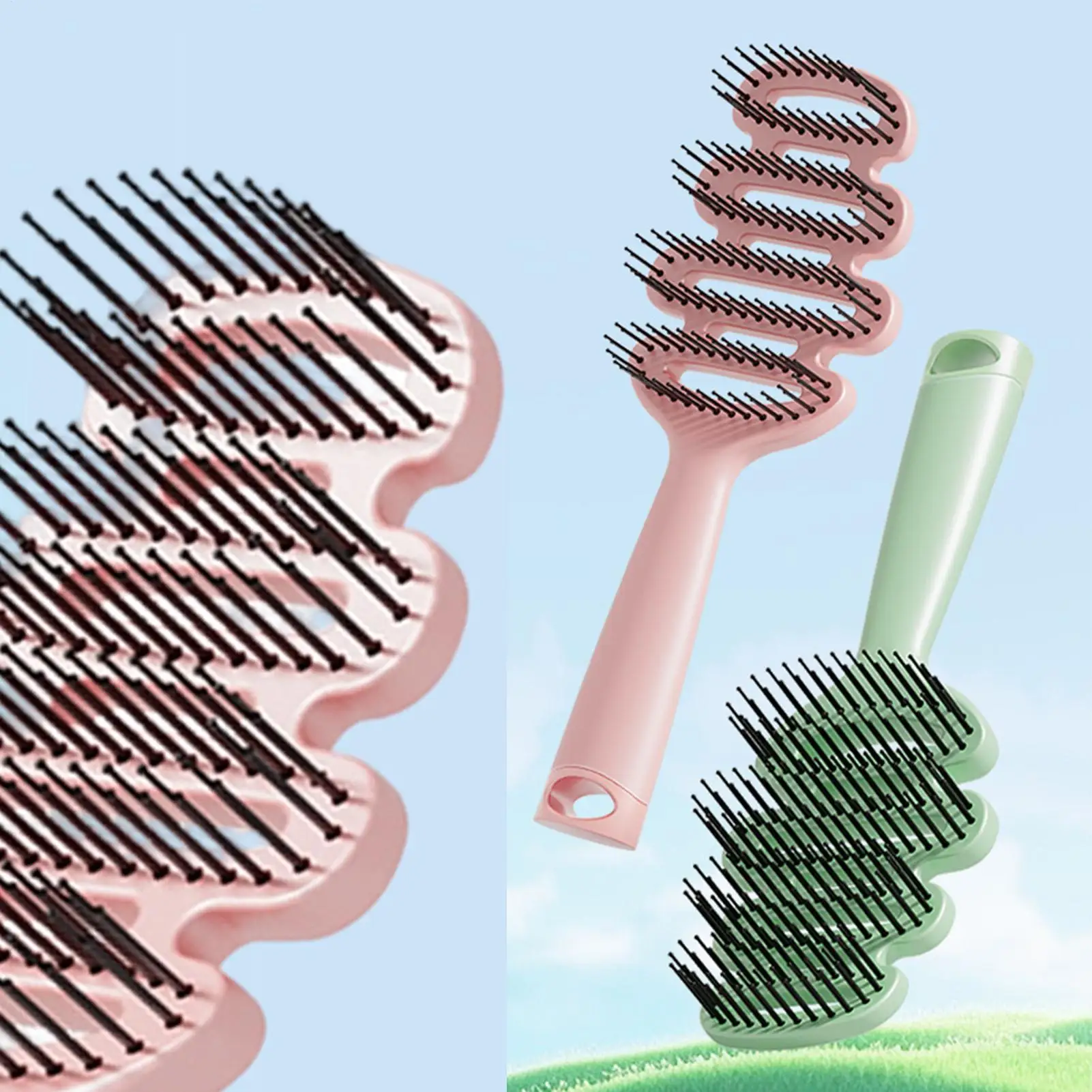 Anti Static Comb Hair Brush Grooming Scalp Comb Wet Brushes For Shower Practical Curly Straight Hair Care Hairdressing Brushes