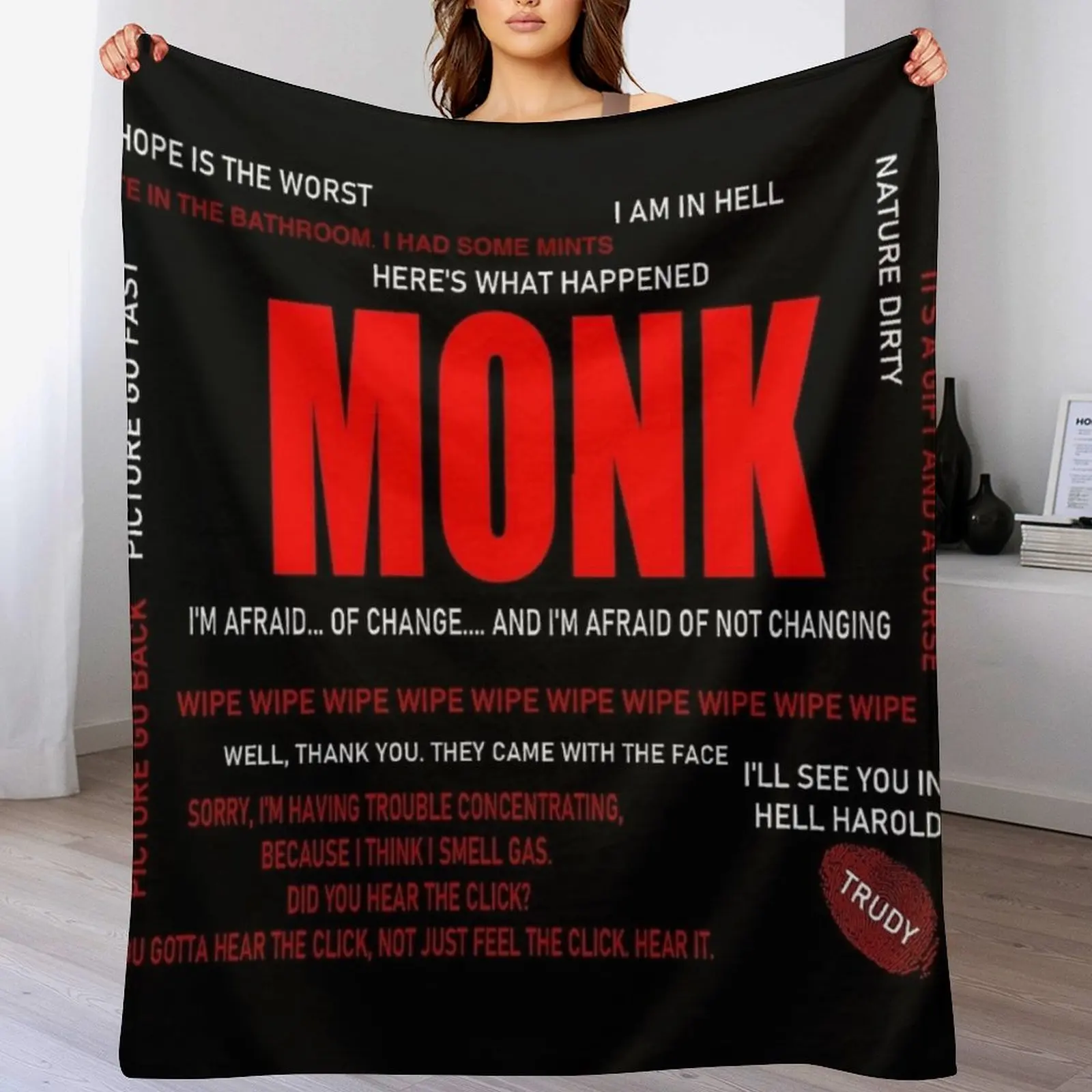 Monk Quotes Throw Blanket halloween Flannel Summer Blankets