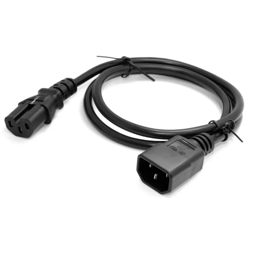 250V 15A IEC 60320 C14 320 C14 Male To C15 Female Power Extension Cable For Kettle Plug 100cm 3FT 0.5m 1.5m 3m 5m