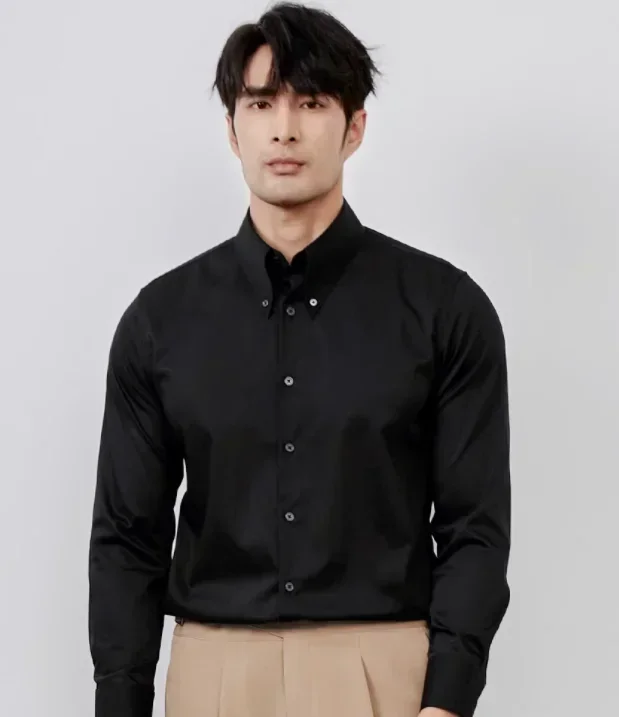 White shirt men's slim fit fashionable shirt men men slim fit suit online