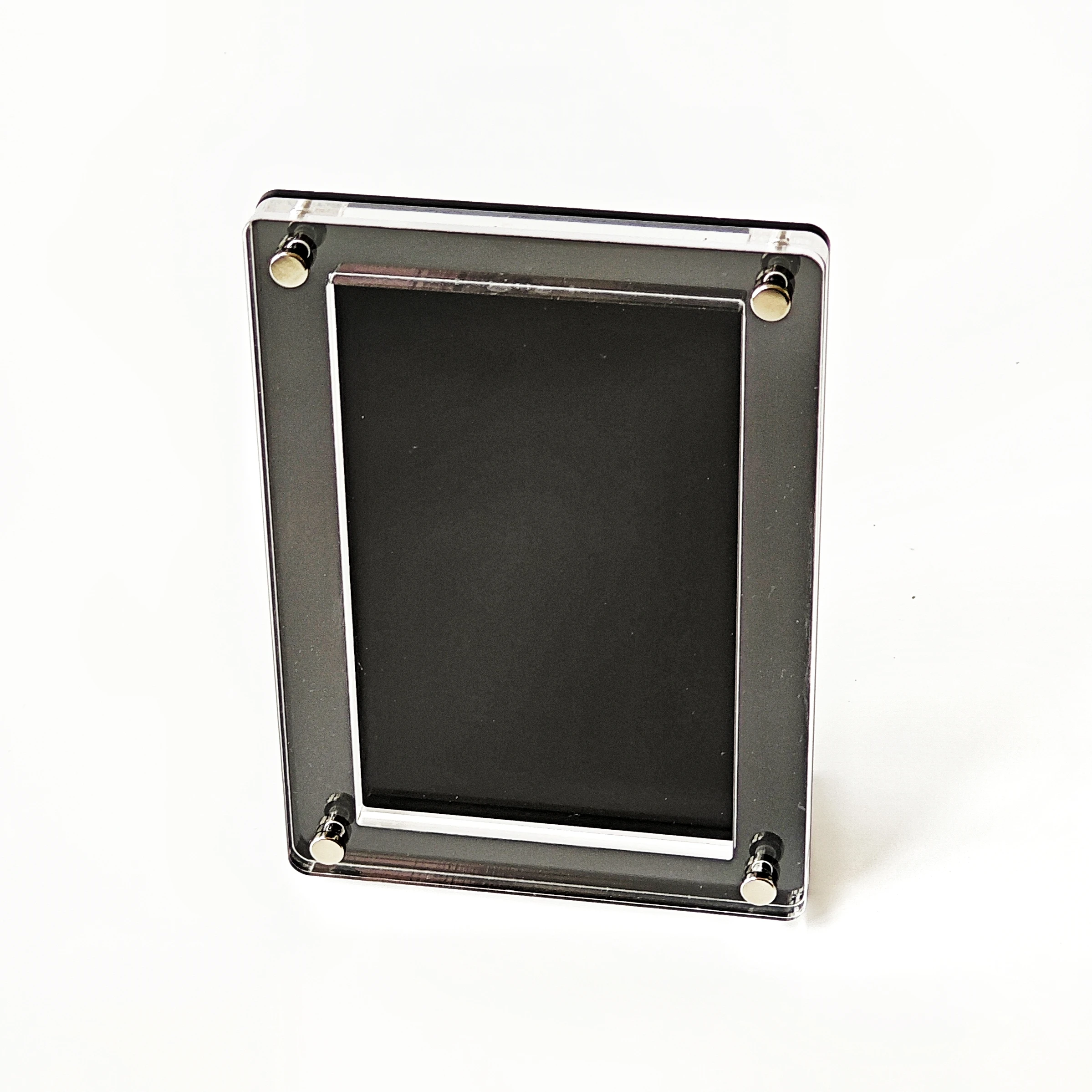 Support de carte classé, présentoir en acrylique noir pour cartes à collectionner PTCG Pokemon yu-gi-oh, bords transparents, vitrine moderne