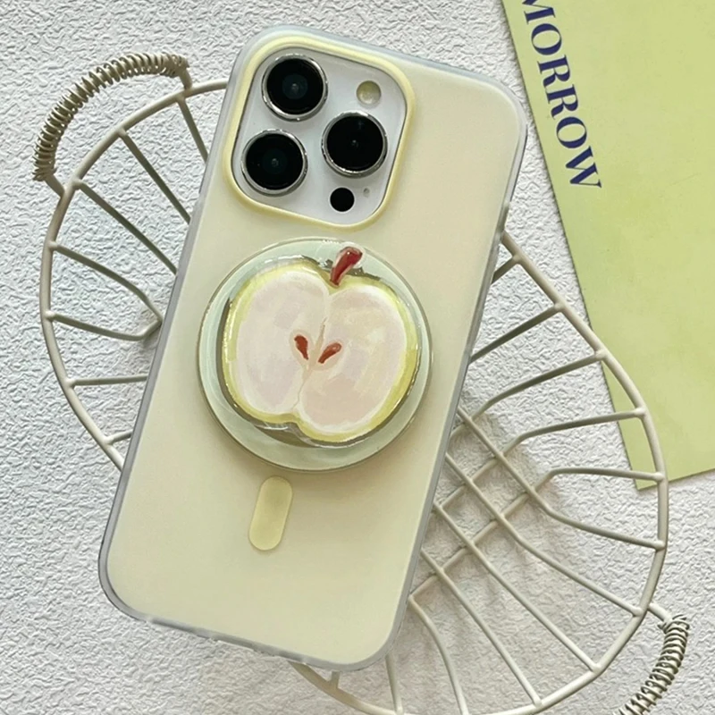 韓国のかわいい漫画アップル磁気電話ホルダーグリップトグリップトック電話スタンド iPhone 16 15 14 13 Magsafe対応