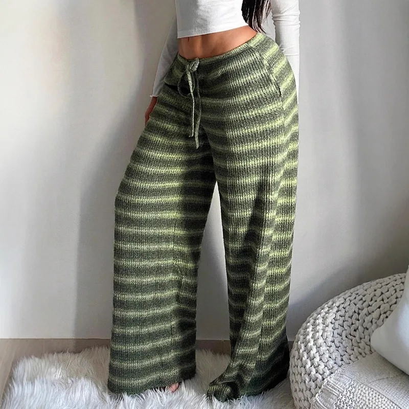 

American Vintage Striped Casual Pants Women's Straight Pants