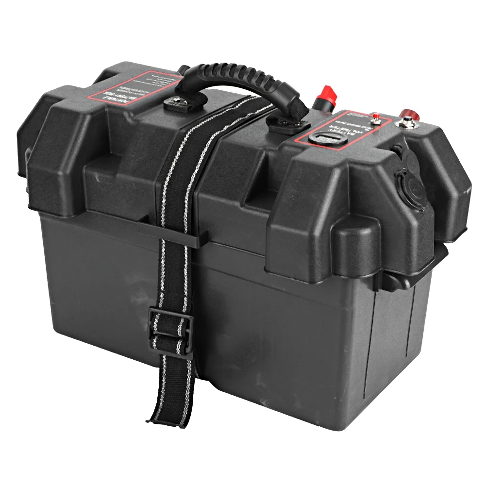 Plastic Minnkota Trolling Motor Power Center Station Battery Box USB &amp 12V  Port Minnkota Trolling Battery Box