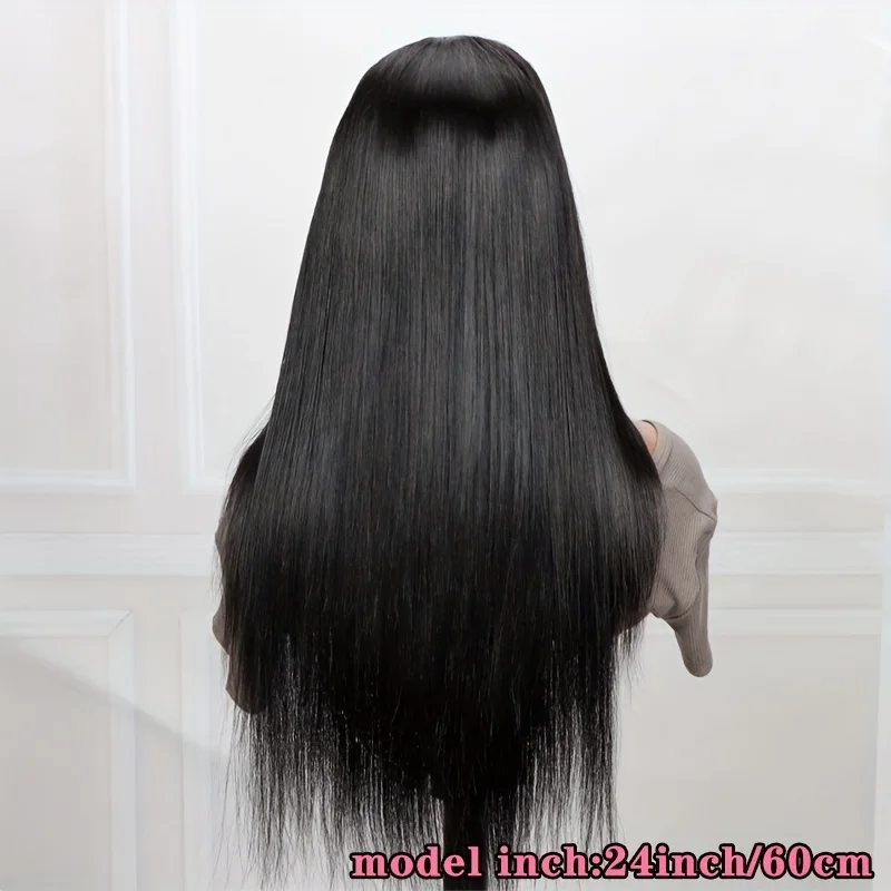 Black Straight Human Hair Wigs 13X6 Hd Lace Frontal Wig 30 40 Inch 13X4 Brazilian Pre Plucked Front Wig For Women 250 Density
