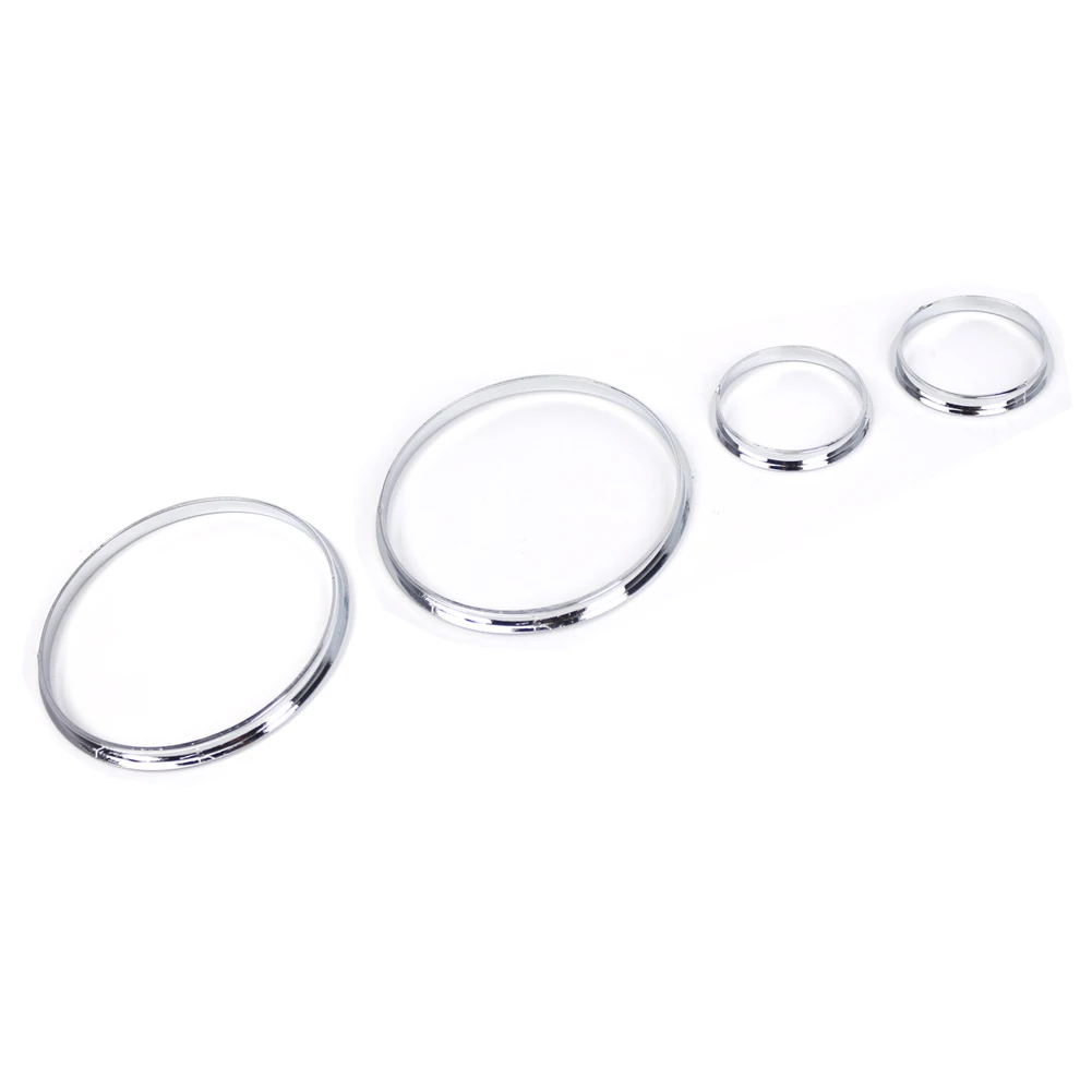 For BMW Chrome Gauge Dash Dial Rings Bezel Trim Speedometer AC for BMW E39 E38 E53 Car Circle Styling Cover Car Accessories