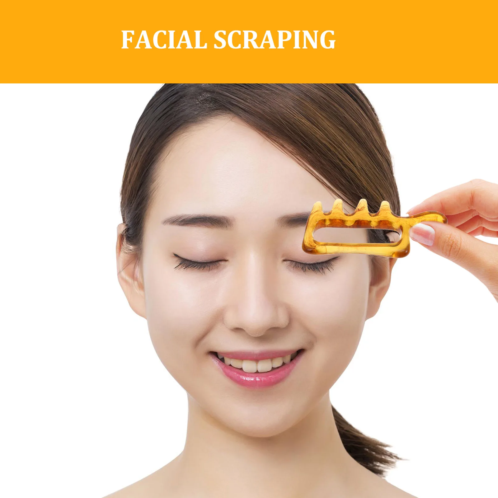 

1pc Massage Scraper Board Resin Massager Beeswax Tool Scraping Therapy Body Relief Device Round Corner Design Skin-Friendly