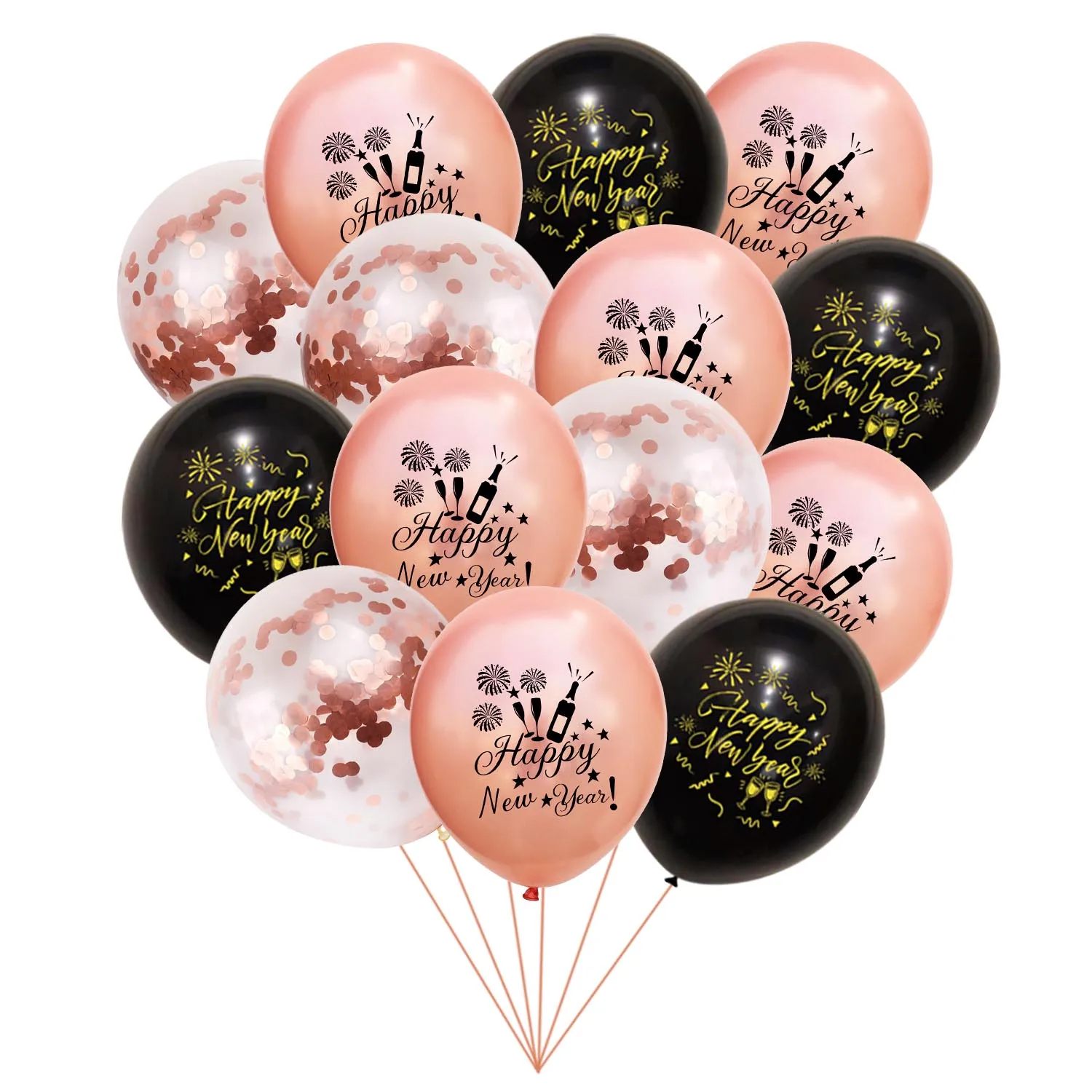 FANGLELAND 2024 New Year Decoration - Happy New Year Balloon Set, Goodbye 2023 Welcome 2024 New Year's Eve Party Decoration