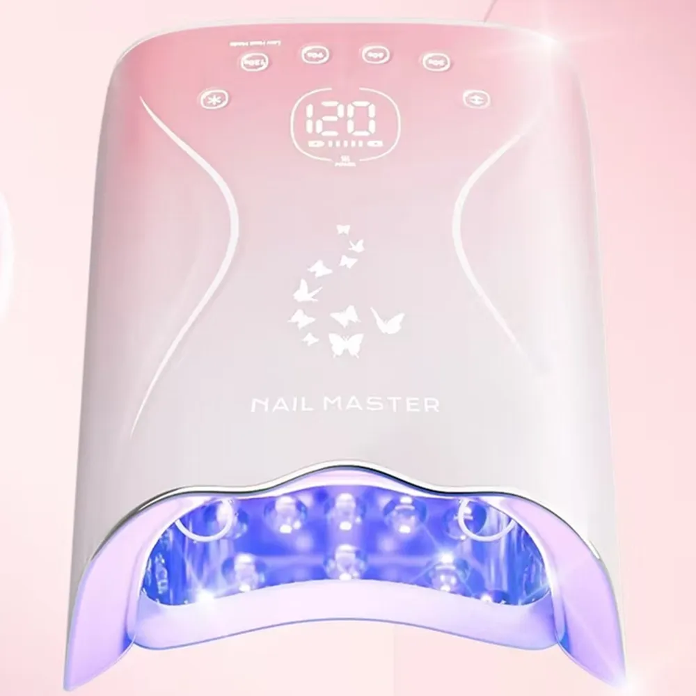 2026 NEW 115W Nail Lamp UV LED Butterfly Design AI Auto-Sensing Rechargeable 45-Bead UV Light for Nail Art Curing