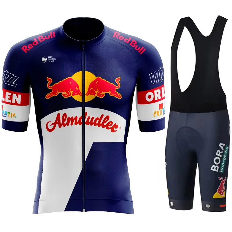 Men's Mtb Clothing Cycling Shirt Red Bull Tricuta Man Clothes Road Bike Uniform Jersey Pro Team 2025 Bib Summer Bicycles Pants