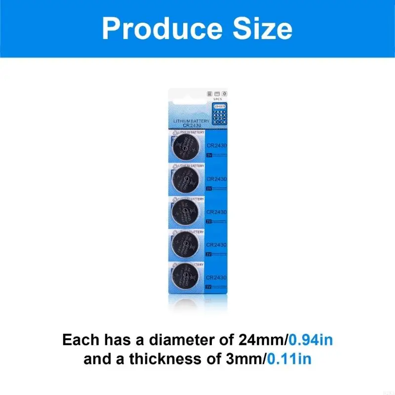62KA CR2430 3V литий -ячейки для портативных батарей с высокой производительностью электроники