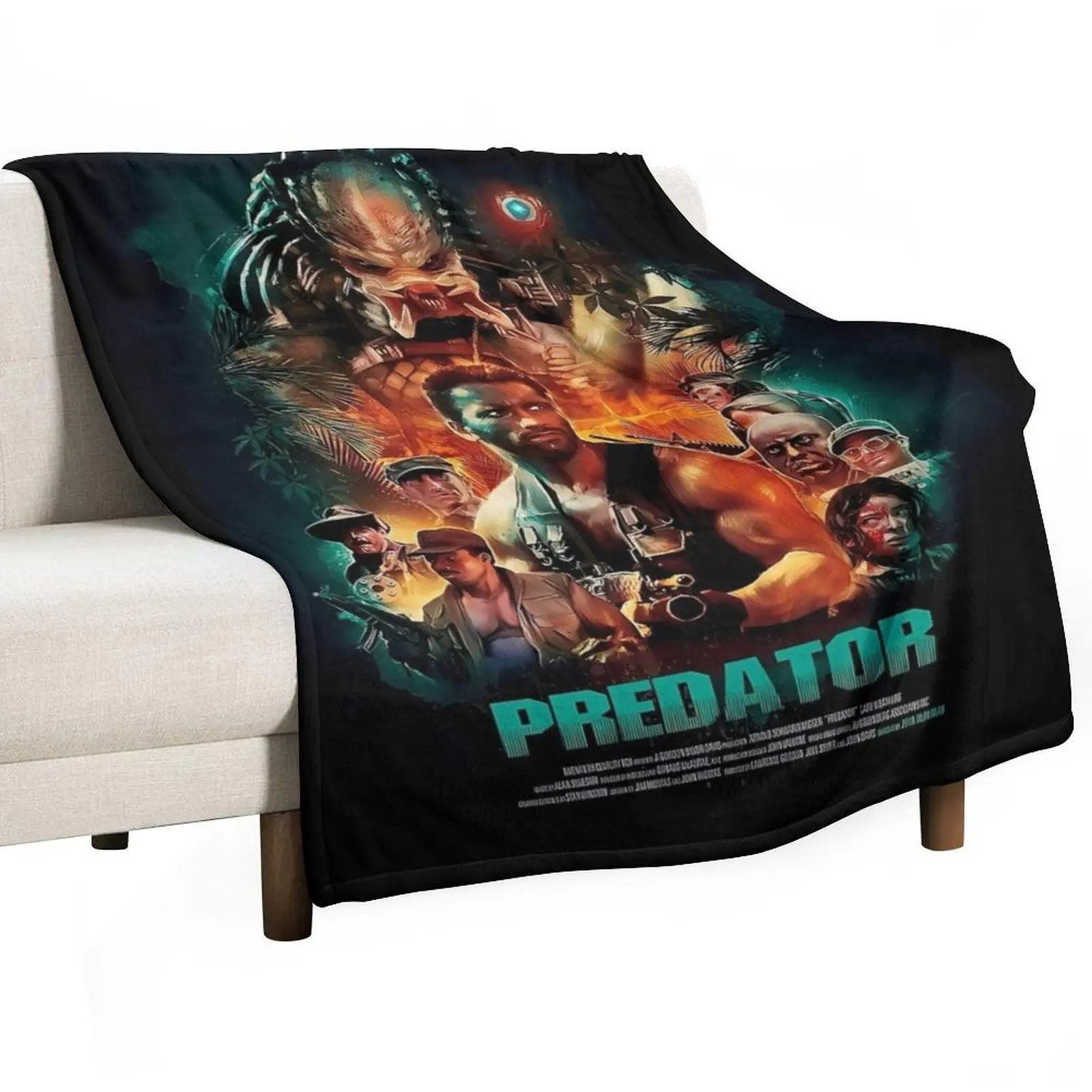Predator Canvas Throw Blanket Sofa Quilt Plaid on the sofa Baby Softest Polar Bed Blankets