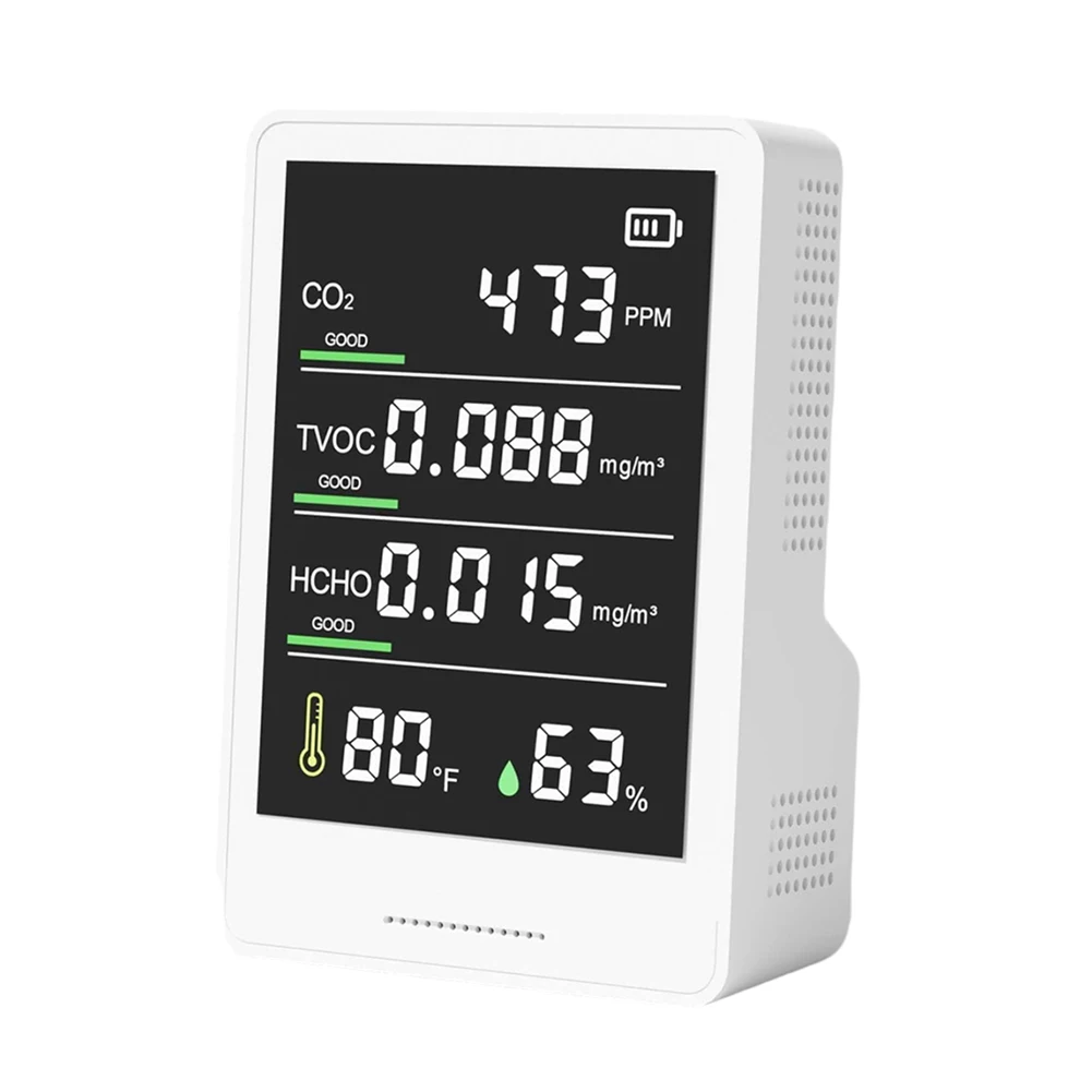 Indoor Air Quality Air Quality Monitor Carbon Dioxide Measurement Formaldehyde Detection Humidity Level Tracking