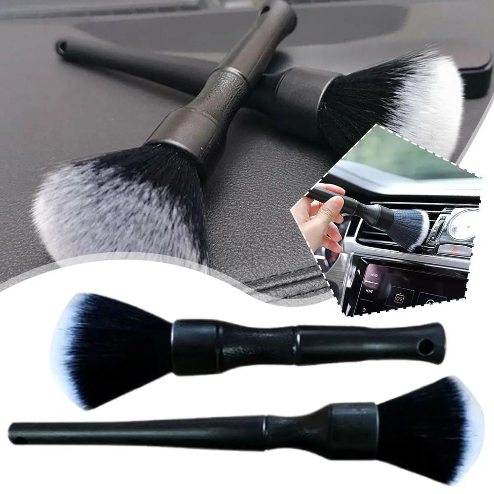 Car Detailing Brush Super Soft Auto Interior Detail Duster Car With Brush Dash Brush Synthetic Accessories Bristles W7P1