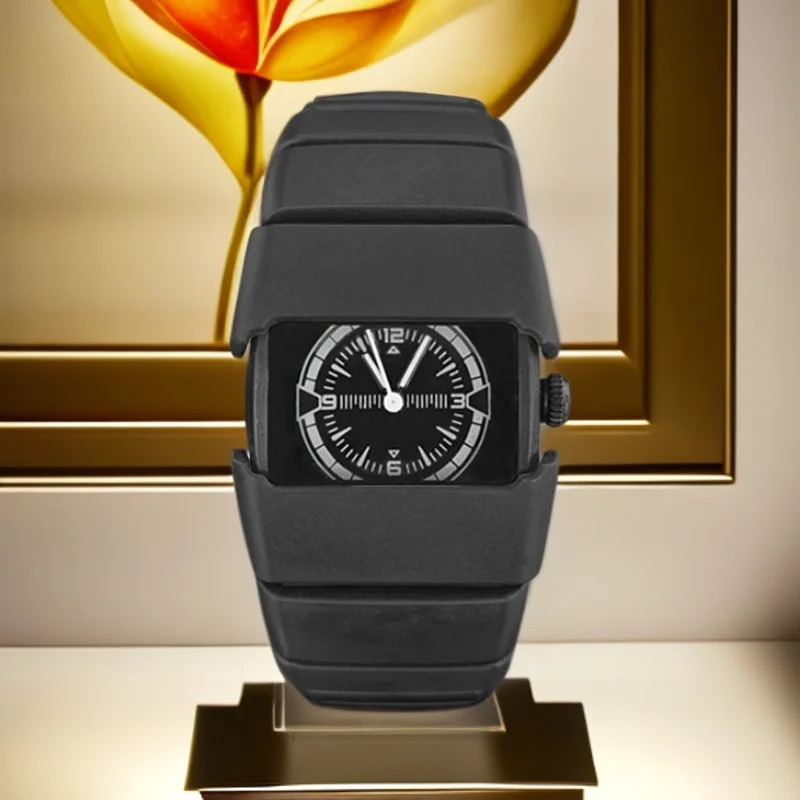 

PINTIME 2025 New Medieval Fashion Armor Design Watch Trendy Fashion Square Watch Men's and Women's Birthday Gift Watch