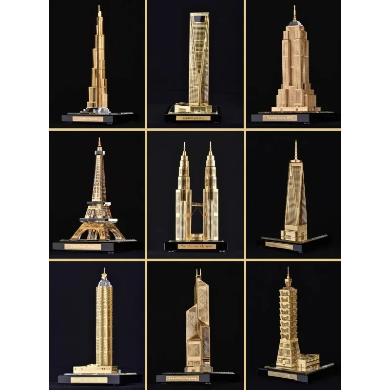 

World Landmark Architectural Ornament Building High-rise House Moving Memorial Creative Crystal House Model Making