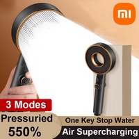 Xiaomi High Pressure Shower Head With Stop Button 3 Modes Adjustable Water Saving Spray Nozzle One Key Stop Bathroom Accessories