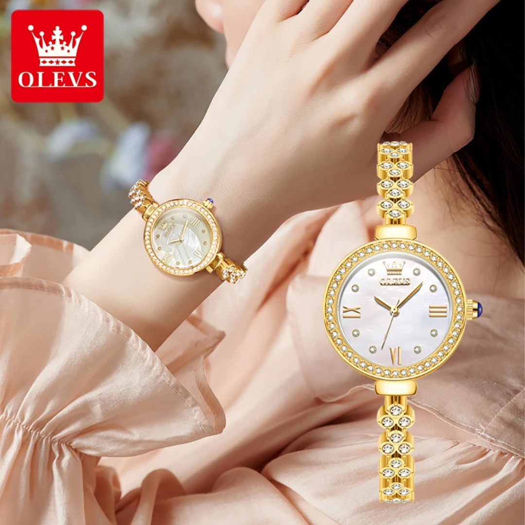 OLEVS 9903 Quartz Fashion Watch Gift Stainless Steel Watchband Round-dial Wristwatch Luminous