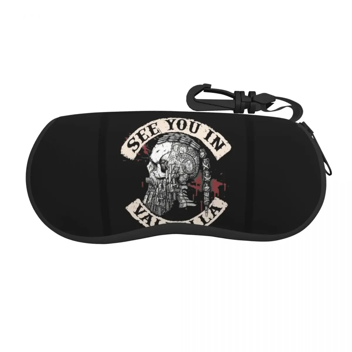 See You In Valhalla Shell Eyeglasses Case Men Women Fashion   Ragnar Skull  Glasses Case Sunglasses Box Pouch