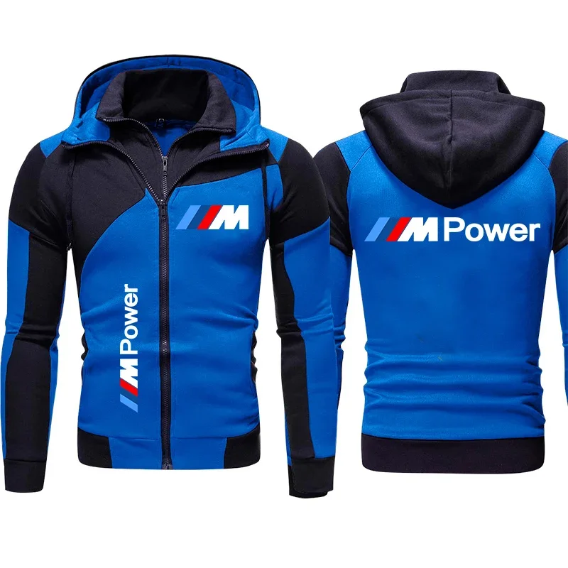 Moletom masculino com capuz para ciclismo BMW, jaqueta de motocicleta, equipe de corrida, roupas esportivas de alta qualidade, pulôver com zíper,