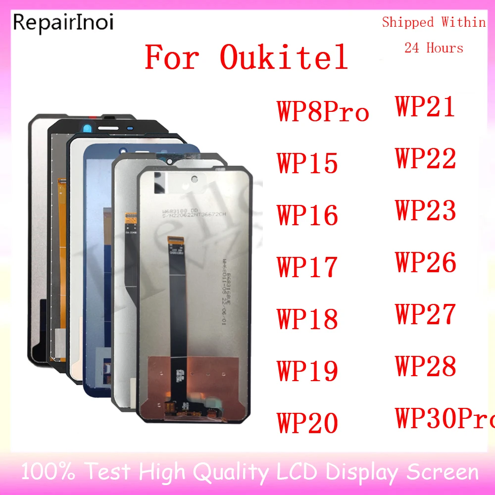 Nowy ekran LCD do Oukitel WP15 WP16 WP17 WP18 WP19 WP20 WP21 WP22 WP23 Wyświetlacz LCD Ekran dotykowy Digitier Montaż Zamiennik