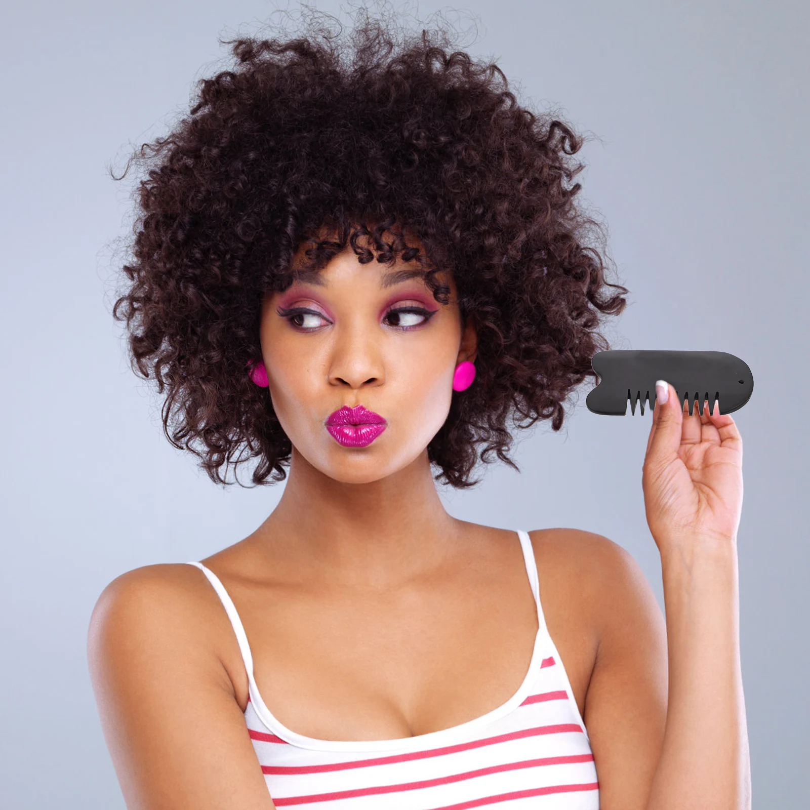 

3Pcs Black Premium Stone Scraping Massage Comb Ergonomic Design Smooth Edges for Face Neck Back Leg Body Guasha Massager